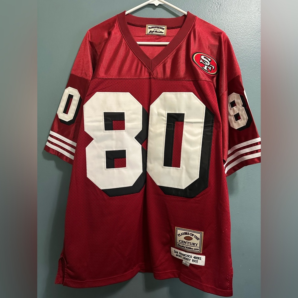 Jeff Hamilton Limited Edition NFL San Francisco 49ers Jerry Rice #80 Jersey Sz L